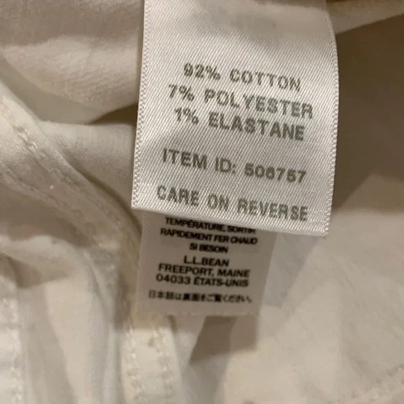 L.L. Bean Women's White Jeans - Picture 3 of 4